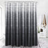 SPXUBZ Black Grey Shower Curtain Set for Bathroom, 72x72 inch Ombre Decor with 12 Hooks, Waterproof