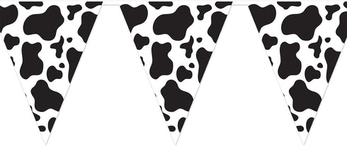 Cow Print Pennant Banner, Party Accessory (1 Count)