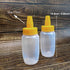 2pcs Empty Honey Jars Squeeze Bottles Plastic Honey Dispenser with Lids Refillable Condiment Container for Maple Syrup