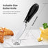 AISBUGUR 4 Pack Stainless Steel Butter Spreader Knife, Butter Knife with White Porcelain Handle, Cheese Butter Spreader Knives for Kitchen, Black by AISBUGUR