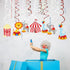 30Ct Carnival Hanging Swirl Decorations, Circus Animals Party Supplies, Baby Shower Ceiling Streamers