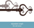 Kenney KN65407 Serena Large Decorative Window Curtain Rod, 48-84" Adjustable Length, Chocolate Finish, 5/8" Diameter