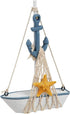Sailboat 4 Pack, 4.4 6.8 1.25 Sailboat Juvale Mini Wooden Models for Nautical Decor - x x in, Blue & White - Coastal