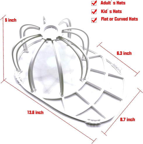 Hat Cleaner - Hat Cage for Washing, Laundry Wash Bags for Baseball Caps, Cap Washer Frame for Washing Machine or