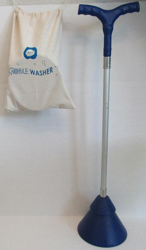 Portable Hand Powered Clothes Washing Machine, High Efficiency with Heavy Duty Riveted Metal Threads