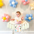 FESTELLAR 1st One Banner Embroidery First Birthday High Chair Butterfly Fairy Girl Highchair Banner Happy Party One