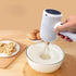 Electric Hand Mixer Egg Beater, USB Rechargeable, White