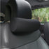 ALIBO Memory Foam Car Neck Pillow with Adjustable Strap, Soft Auto Cervical Round Roll Bolster Headrest, Black, 1 Piece