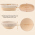 Sourdough Bread Proofing Baskets Set of 2, Round & Oval Banneton Bowl with Liners for Baking
