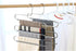 devesanter 6 Pack Non-Slip S-Shape Pants Hangers, Stainless Steel Closet Storage Organizer for Trousers, Jeans, Scarf -