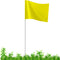 Yellow Marker Flags, 100 Pack Construction Marking Flags, 4x5x16 Inch Yard Flags for Invisible Fence, Survey