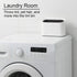 SUBEKYU 0.4 Gal Mini Countertop Trash Can - Small Desktop Garbage Can for Office, Tiny Wastebasket, Plastic, White