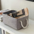 2 Pack Closet TheWarmHome Large Storage Bins Basket, Grey Fabric Storage Cubes for Changing Table Nursery Livingroom