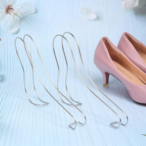 2Pcs Holibanna Metal Shoe Display Stand Adjustable High Heel Shoe Brace Holder for Home Store Retail Use Durable