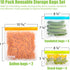 Reusable Storage Bags - 10 Pack BPA FREE Freezer Bags, Ziplock Lunch Bags for Food