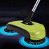 Healifty Mini Manual Sweeper 3 in 1 Carpet Cleaning Hand Push Dustpan Trash Bin Mop (Green) 360° Rotating