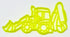 BACKHOE DIGGER Cookie Cutter - Excavating Construction Equipment Vehicle, Made in USA PR3231