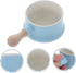 Cabilock Fashion Ceramic Soup Bowl with Wood Handle, Capacity Breakfast and Noodle Bowl for Home Use