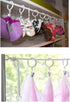 Set of 14 White Iron Metal Curtain Rings with Clips, Drapery Hooks, 1.25 Inch Interior Diameter for Hanging Curtains