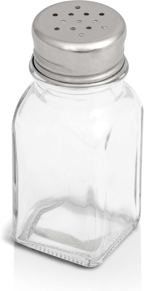 WHOLE HOUSEWARES Stainless Steel Salt and Pepper Shakers Set, 6-Piece Pack for Home Kitchen & Restaurants