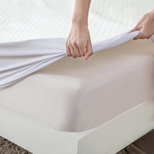 Cooling Bamboo Viscose Waterproof RV King Mattress Protector for 72 x 80 or 70x80 Narrow King Bed with Stretchy Skirt