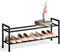 Bumusty 2 Tier Expandable Shoe Rack for Closet, 18-33 Adjustable Shoe Rack