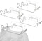 Tandefio 4 Pcs Stainless Steel Trash Bag Holder for Kitchen Cabinet Door