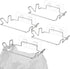Tandefio 4 Pcs Stainless Steel Trash Bag Holder for Kitchen Cabinet Door