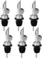 BALTRE 6PCS Liquor Bottle Pourers, Auto Flip Olive Oil Dispenser Spout, Weighted Stainless