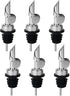 BALTRE 6PCS Liquor Bottle Pourers, Auto Flip Olive Oil Dispenser Spout, Weighted Stainless