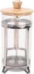 Elanze Designs Large Glass and Bamboo French Press Coffee Maker, 1 Liter