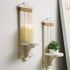 Set 2, Homemory Wall Sconces Candle Holder of Farmhouse Wooden Rustic Wall Decor for Living Room, Dining Room, Bedroom