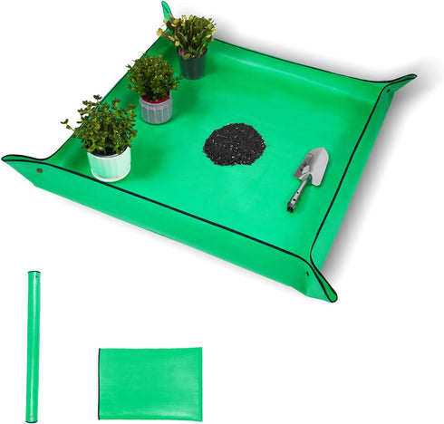 WondMall 26.8" x 26.8" Plant Repotting Mat Waterproof Transplanting Mat Indoor Succulent Potting