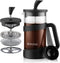 Sivaphe Small French Press, 12oz Lightweight Durable High Borosilicate Carafe, Single Serve Coffee Press