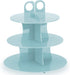 GoodCook Sweet Creations Bake-Take-Serve Nonstick Cupcake Pan Set with Tiered Stand, Silver/Blue