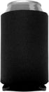 Can Cooler Sleeves Blank Poly Foam - Collapsible DIY Customizable for Parties, Weddings, Bulk (50, Black)