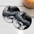 Black Marble Car Coasters for Drinks Set of 2 with Absorbent Coasters, Measures 2.56 inches