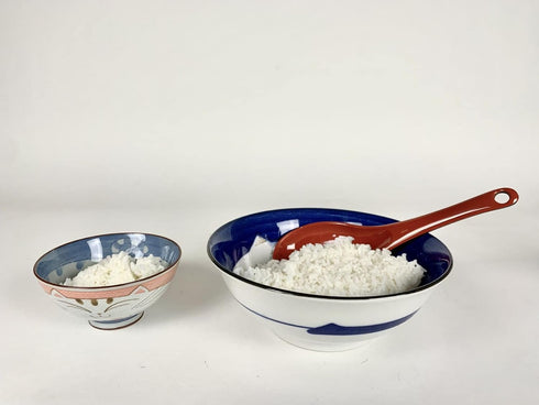 JapanBargain 2382 Serving Spoons, Japanese, Chinese, Rice Serving Spoons, Black and Red, Pack of 4