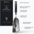 DI ORO Silicone Fish Spatula - Nonstick Cookware, 600°F Heat-Resistant, BPA Free, Slotted Thin Egg Flipper (Black)