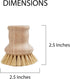 HIC Harold Import Co. Kitchen Dish Pan Scrub Brush, Natural Bristle, Non-Scratch Tampico Bristles, Wooden Handle