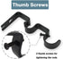 OVOV 3 Pack Double Curtain Rod Bracket - Heavy Duty 1 and 5/8 Inch Holders for Bedroom Living Room, Brown