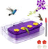 Window Hummingbird Feeder with Strong Suction Cup, Plastic Feeders for Outdoors, Easy to Clean and Refill