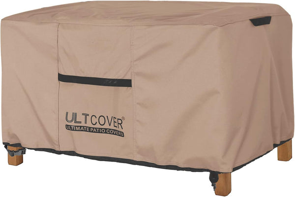 ULTCOVER Patio Coffee Table Cover, Waterproof Rectangular Outdoor Small Side Table Cover