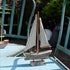 Sailboat 10.75" Linfevisi Wooden Decorations Nautical Sail Boats Model Decoration Beach Coastal Ocean Themed Home Decor