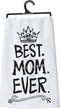 Primitives by Kathy LOL Made You Smile Dish Towel, 28" x 28", Best Mom Ever