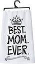 Primitives by Kathy LOL Made You Smile Dish Towel, 28" x 28", Best Mom Ever