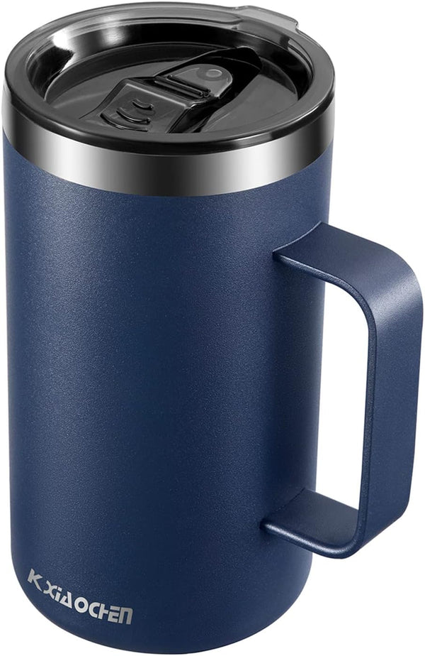KXIAOCHEN 20oz Insulated Coffee Mug with Lid, Stainless Steel Coffee Cup, Double
