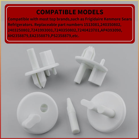 4 Pack 241993101 Crisper Shelf Cover Support, Refrigerator Shelf Support Replacement for Frigidaire Refrigerators