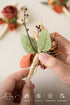 Ling's Moment 6pcs Boutonniere for Men, Artificial Flowers for Wedding Decor, Prom, Homecoming, Terracotta Orange