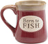 "Born To Fish" Coffee Mug - Great Fishing Gift with Fisherman's Serenity Prayer